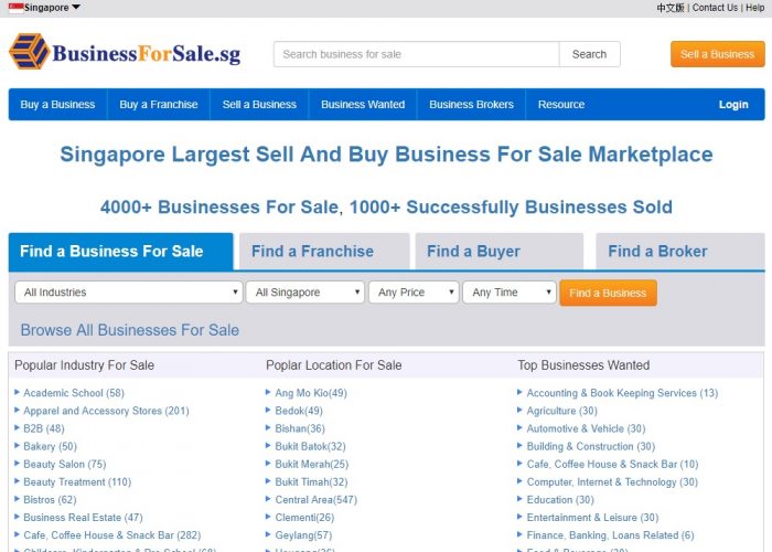 Businesses For Sale Singapore, Buy or Sell a Business and Franchise